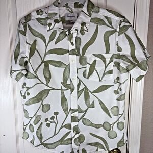 Goodfellow & Co Men's  Short Sleeve Button-Down Shirt Cotton Pocket Botanical‎